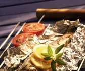 Forelle gegrillt in Alufolie