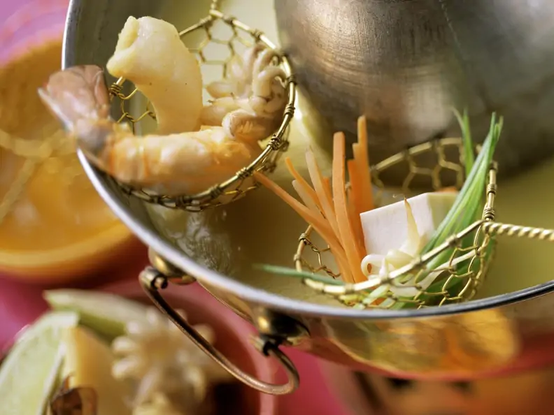 Curryfondue mit Kokos