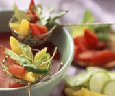 Tomatenfondue mit Zutaten