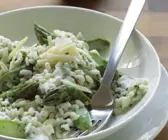 Risotto mit grünem Spargel
