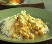 Kichererbsen-Curry mit Reis