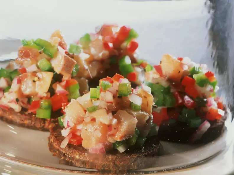 Matjeshäppchen mit Paprika