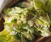 Römersalat mit Parmesan, Fenchel und Pinienkernen