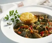 Ragout vom Hirsch mit Rösti