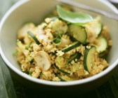 Couscous mit Pilzen und Zucchini