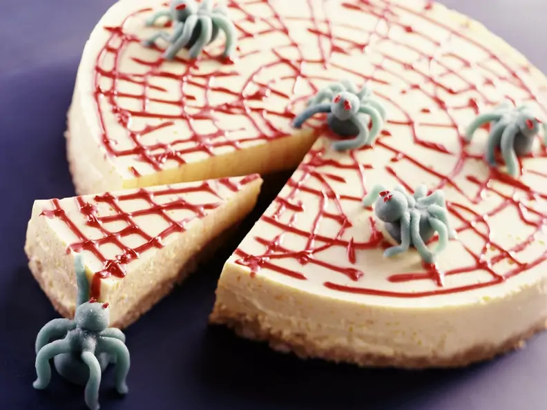 Spinnennetzkuchen zu Halloween