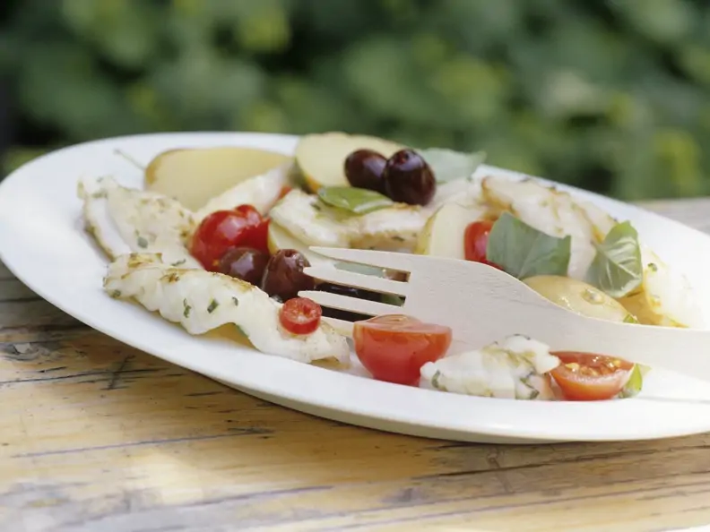 Calamarisalat mit Oliven