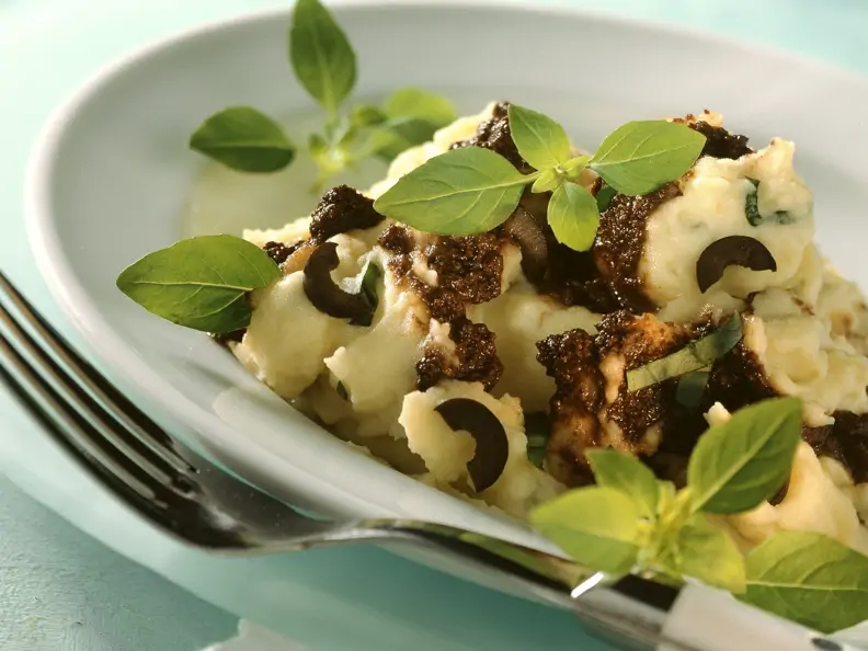 Kartoffelpüree mit Oliven