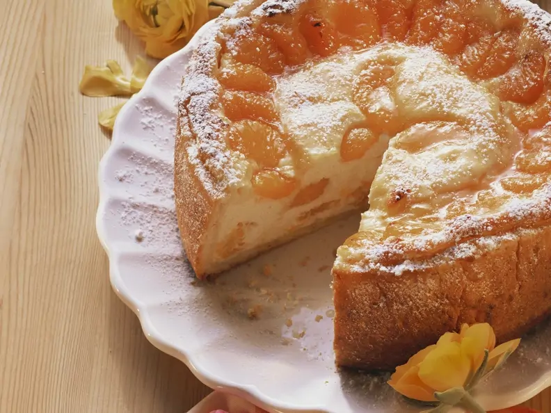 Quarkkuchen mit Mandarinen