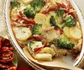 Kartoffel-Brokkoli-Gratin mit Kassler