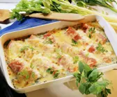 Stangensellerie-Schinken-Gratin