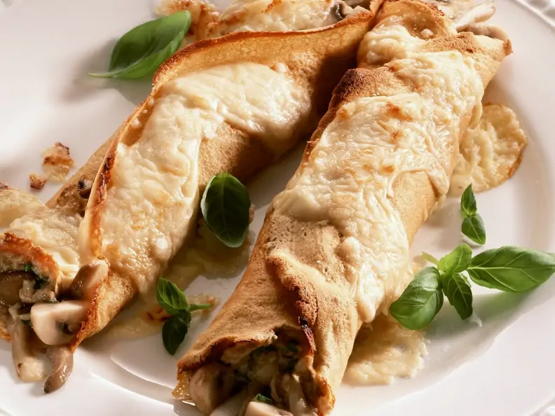 Pilz-Crêpes mit Käse