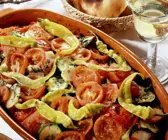Griechisches Gemüse und Pitabrot