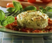 Kartoffelsoufflee mit Tomatensoße