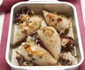 Calamari mit Kohlfüllung