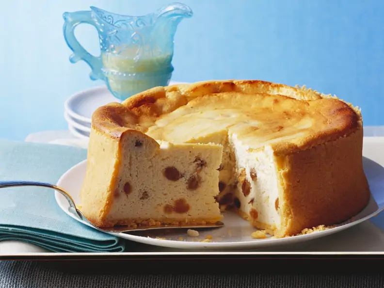 Quark-Käsekuchen mit Rosinen