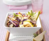 Rotkohl-Birnen-Salat mit Linsen