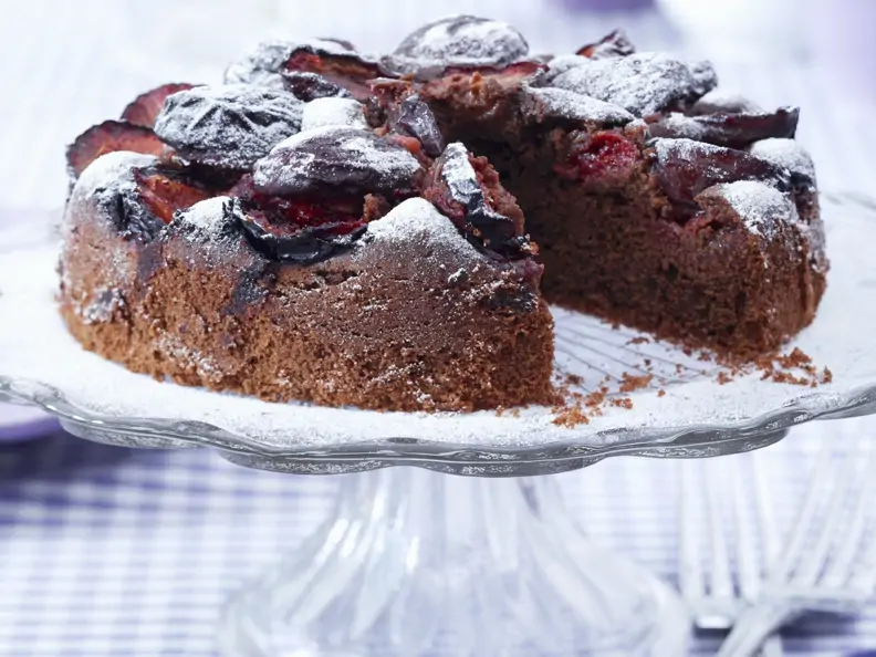 Schoko-Zwetschgen-Kuchen