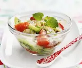 Warmer Obstsalat mit Minze