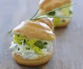 Pikante Windbeutel mit Kräuterquark