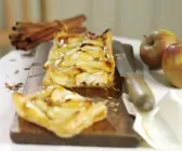 Schneller Apfelkuchen mit Blätterteig