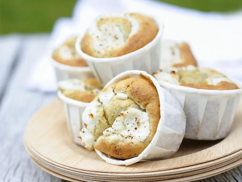 Muffins mit Ziegenkäse