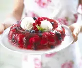 Sommerbeerengelee mit Eis