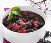 Birnen-Holunderbeeren-Suppe