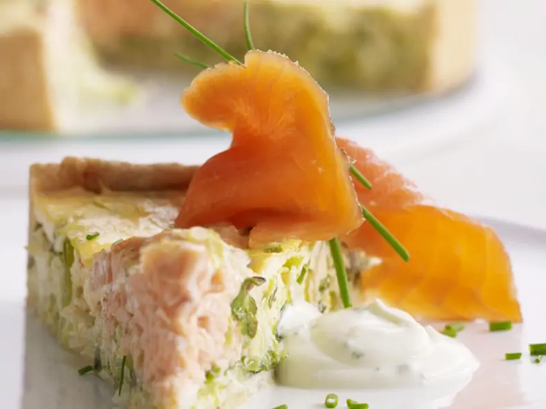Lachs-Porree-Quiche
