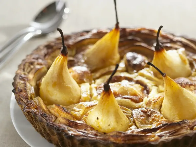 Birnenkuchen mit Mürbeteig