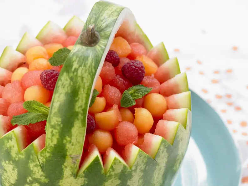 Melonenkügelchen in der Melone