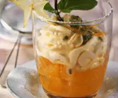 Orangensalat mit Multivitamin-Creme