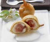 Frittierte Feigen mit Prosecco-Schaum