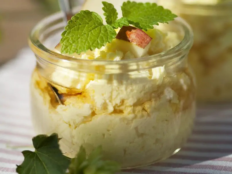 Birnen-Vanille-Quark mit Rum