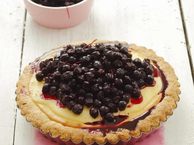 Käsekuchen mit Apfelbeeren