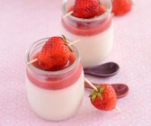 Panna cotta mit Erdbeeren