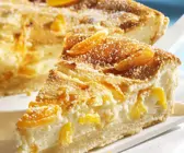 Käsekuchen mit getrockneten Aprikosen