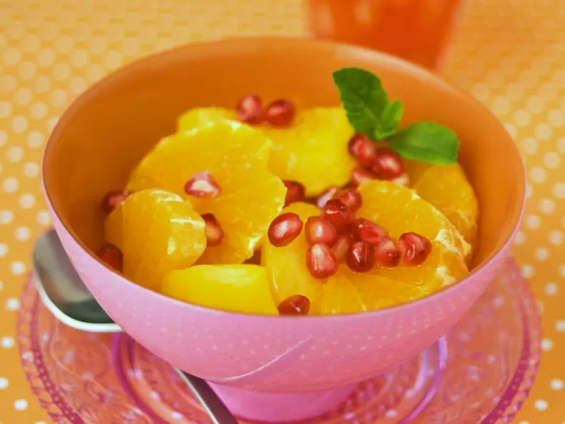 Orangensalat mit Granatapfel