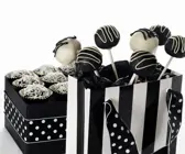 Cake Pops in schwarz und weiß