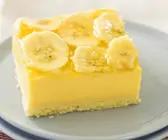 Vanillepuddingkuchen mit Banane