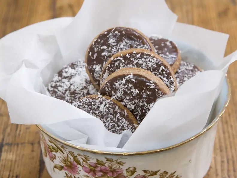 Schoko-Rum-Kekse mit Kokos