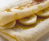Bananencrêpe mit Ahornsirup