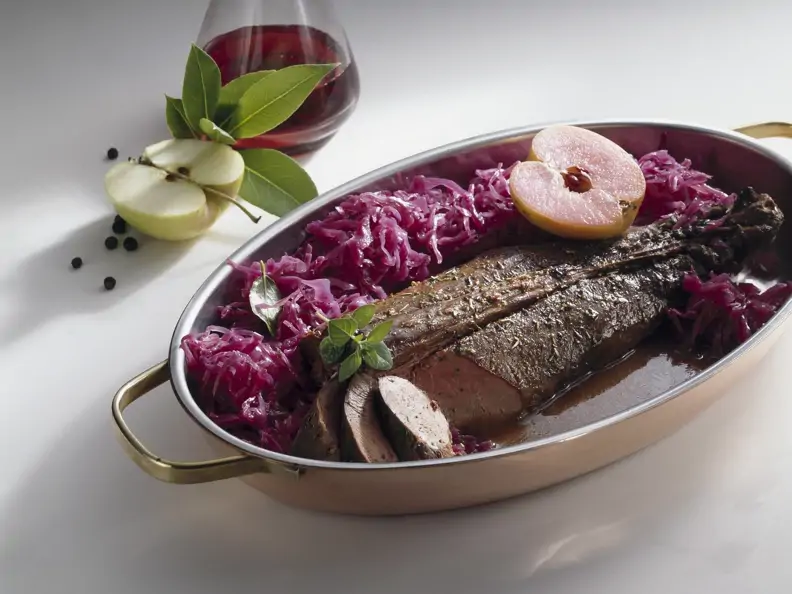 Rehrücken mit Rotkraut