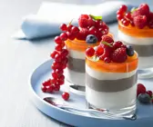 Schichtdessert mit Beeren