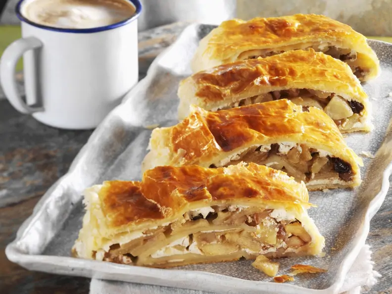 Apfelstrudel mit Quark