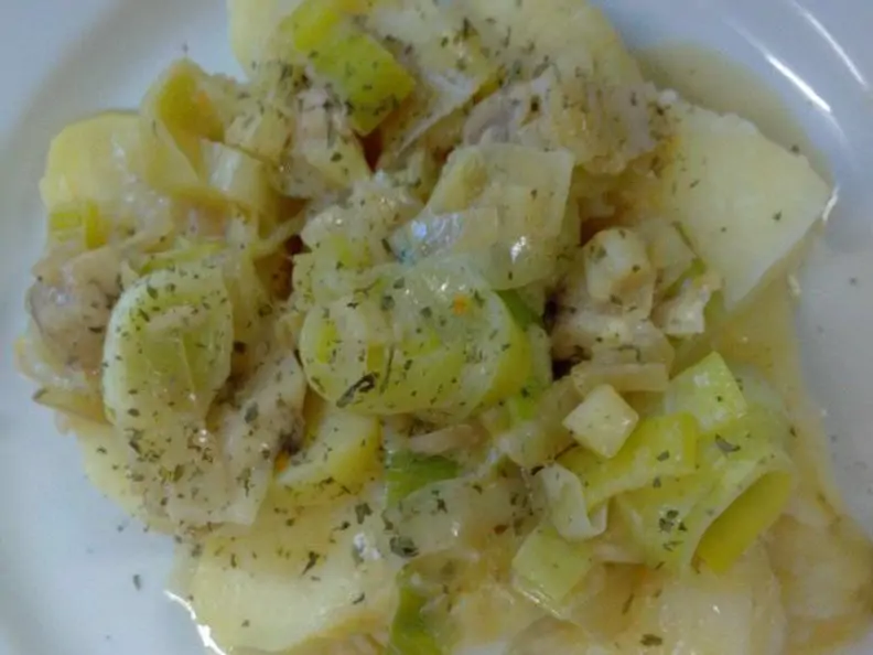Kartoffeln in Gemüse-Sahne-Sauce