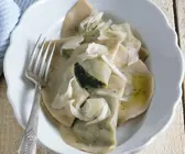 vegetarische Ravioli mit Spinatfüllung