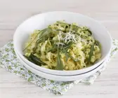 Maispasta mit Raukepesto
