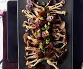 Teriyaki-Rindfleisch mit Pilzen