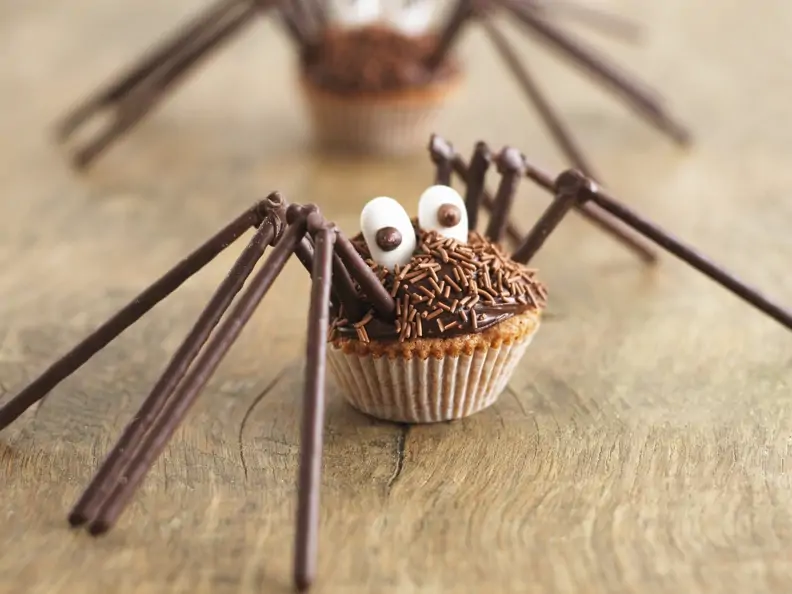 Spinnen-Muffins für Halloween